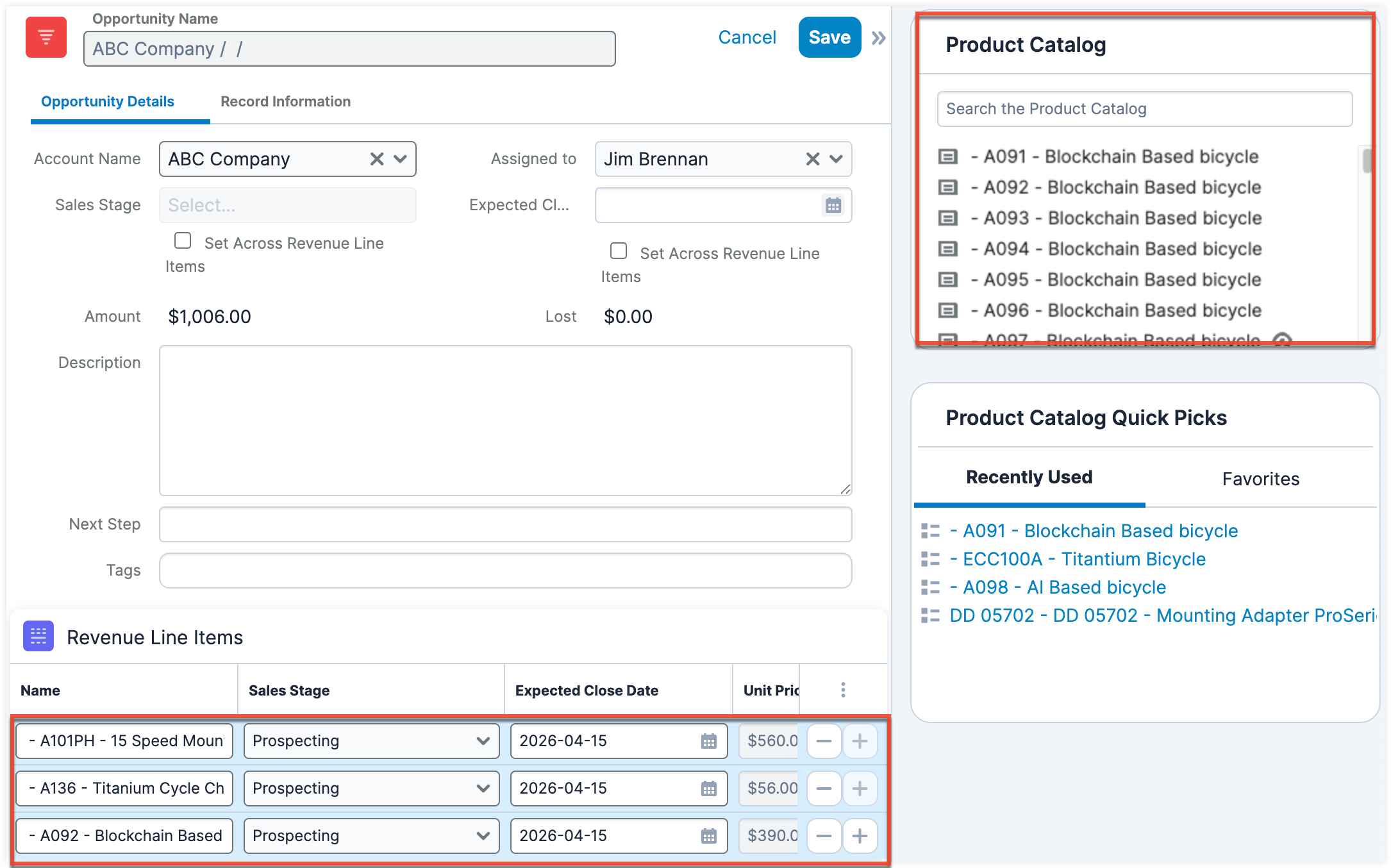 SugarForSyspro_UserGuide_OpportunityRecord
