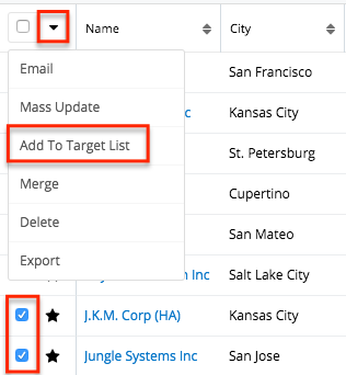 Accounts LV MassActionsMenu AddToTargetList