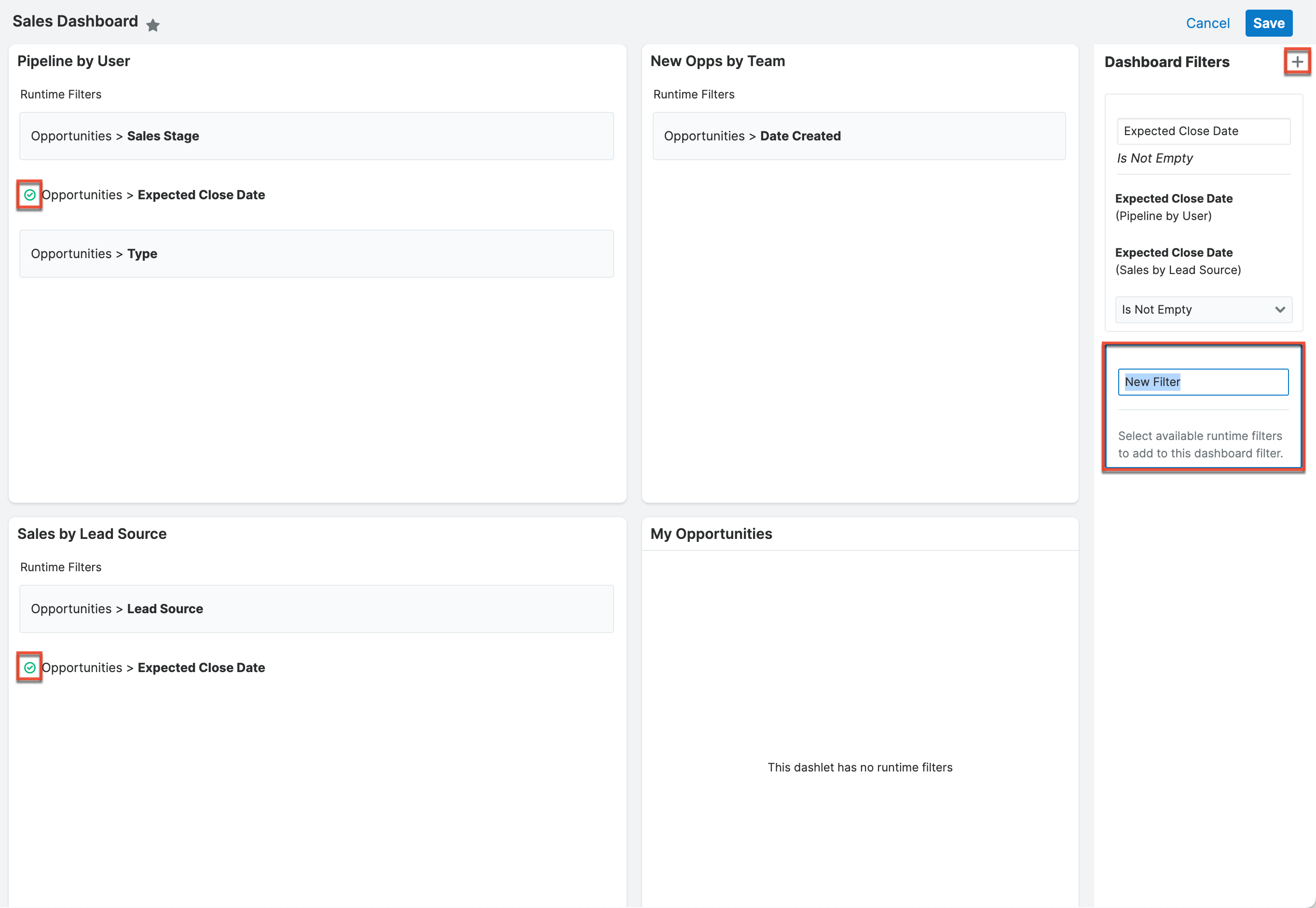 Add another dashboard filter