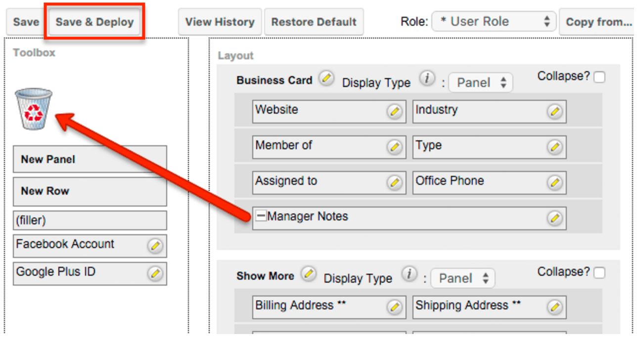 Creating RoleBased RV MgrNotes Remove SaveDeploy