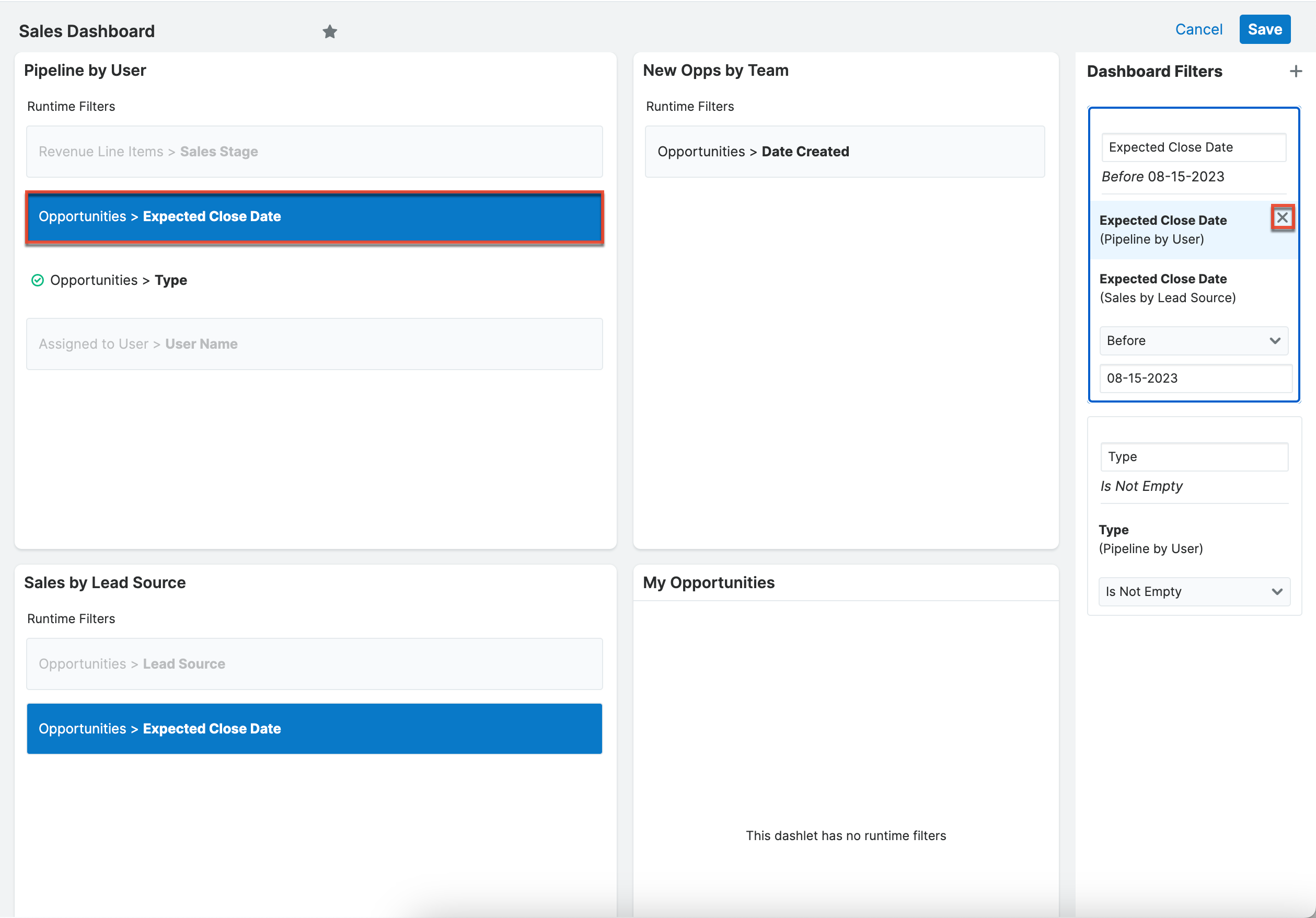Remove filter from group