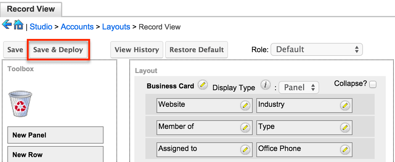 KB SaveDeploy Layout
