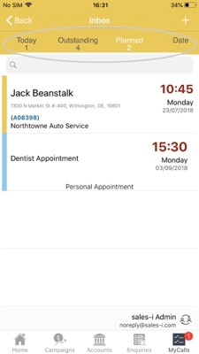 How to add a personal appointment to your MyCalls diary 5-01
