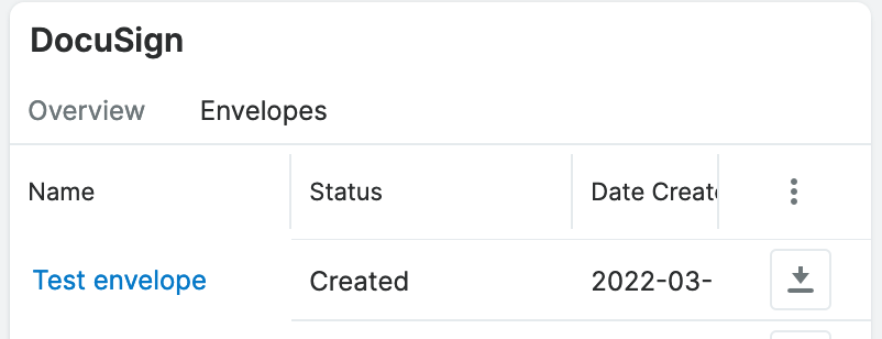 docusign envelopes unauth