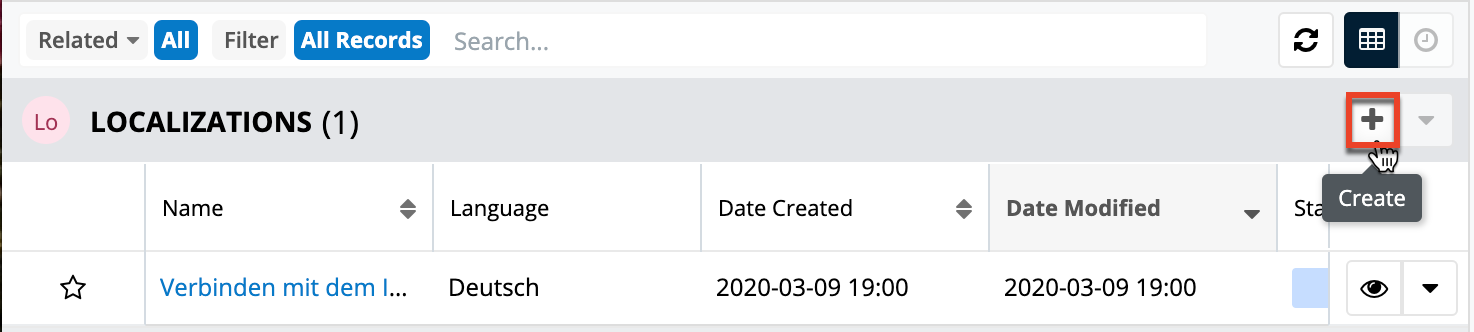 KB7.7 Create Localization Subpanel