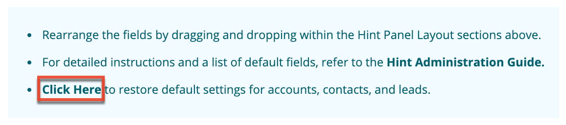 Admin RestoreDefaults