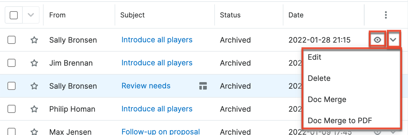 Emails LVRecordActionsMenu