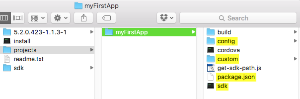 myFirstApp dir