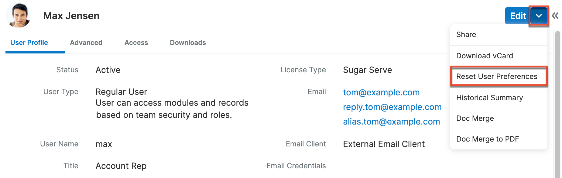 resetuserpreferences
