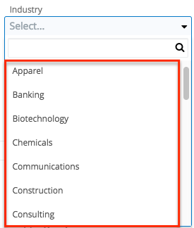 UI EditingFields Dropdown